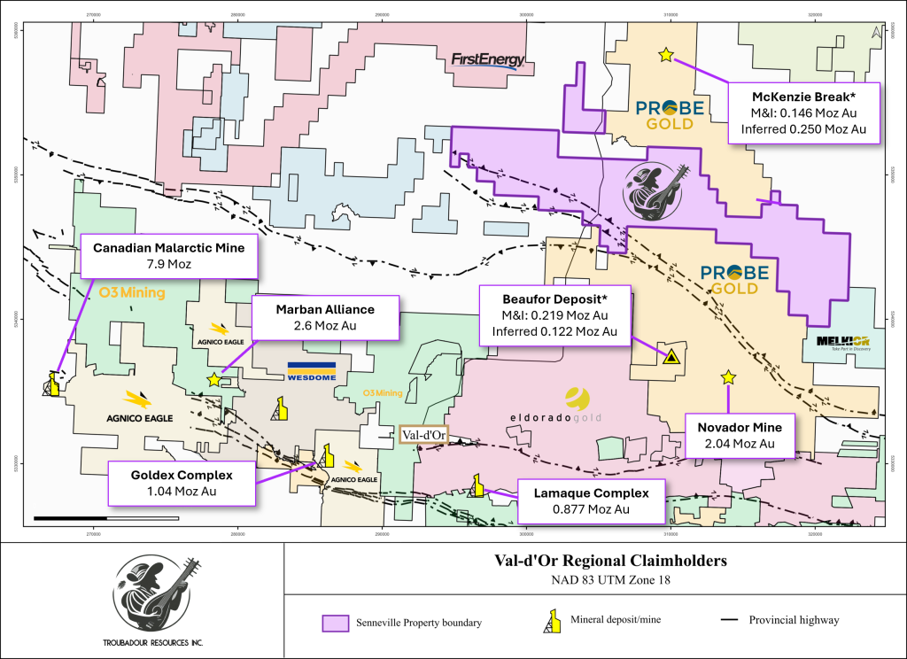 Regional Map surrounding Troubadour's Senneville Project